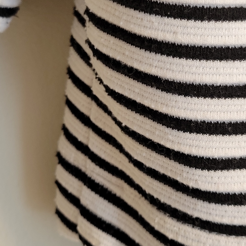 Cynthia Rowley Striped Black + White Crop Top, Large - Picture 7 of 11